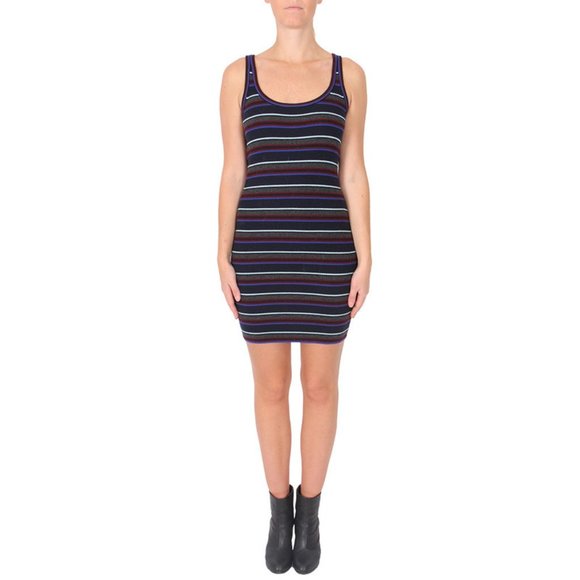 T by Alexander Wang Striped Knit Tank Designer Dress - Picture 5 of 6